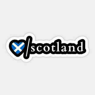 I Love Scotland Scottish Saltire Heart Sticker